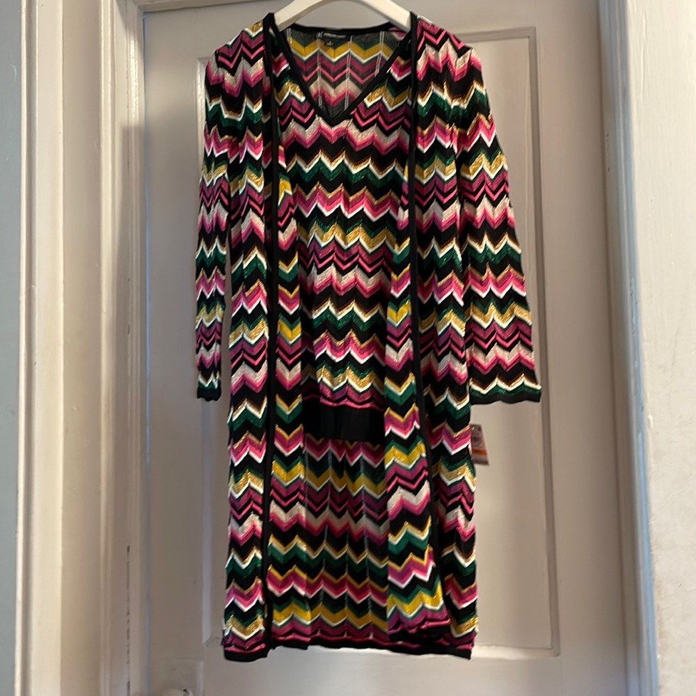 NWT Multi-color Tank top & Cardigan 2pc set
